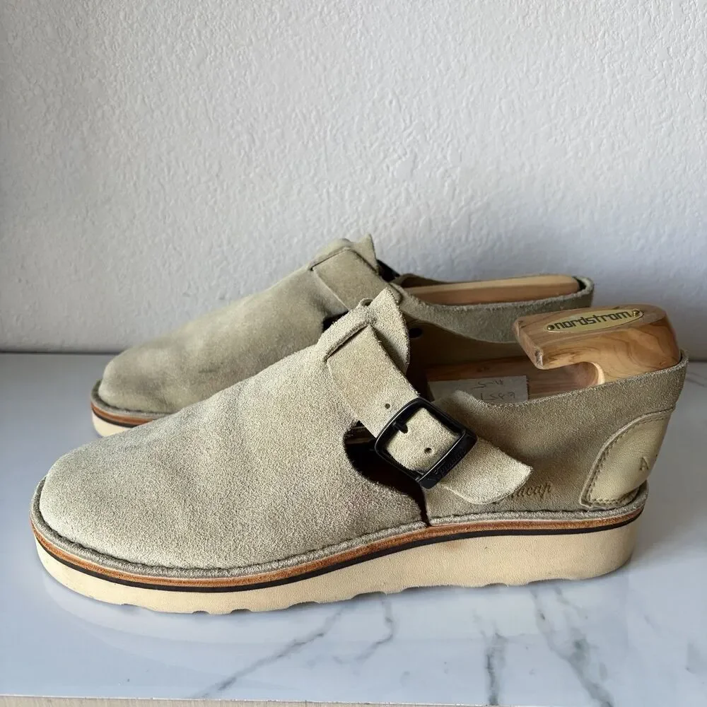 Fracap Men’s Suede Ankle Shoes Size 42 (US 9) Beige